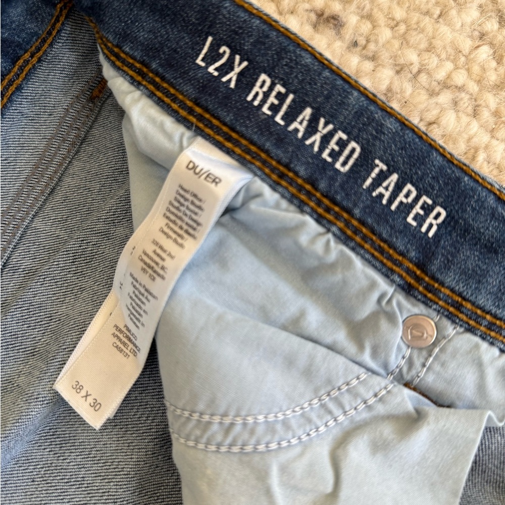 DU/ER men’s L2x relaxed taper jeans size 38 x 30 - Picture 6 of 6